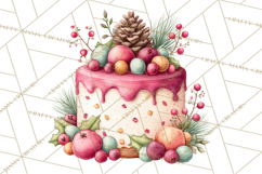 Watercolor Christmas Food PNG, Whimsical Holiday Treats Product Image 4
