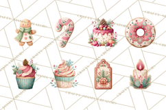 Watercolor Christmas Food PNG, Whimsical Holiday Treats Product Image 2