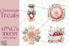 Watercolor Christmas Food PNG, Whimsical Holiday Treats Product Image 1