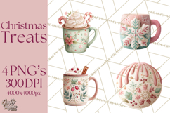 Watercolor Christmas Food PNG, Whimsical Holiday Treats Product Image 1