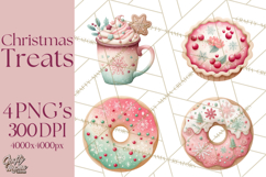 Watercolor Christmas Food PNG, Whimsical Holiday Treats Product Image 1