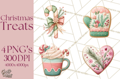Watercolor Christmas Food PNG, Whimsical Holiday Treats Product Image 1