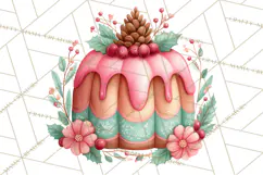 Watercolor Christmas Food PNG, Whimsical Holiday Treats Product Image 3