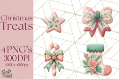 Watercolor Christmas Food PNG, Whimsical Holiday Treats Product Image 1
