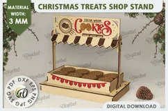 Christmas Treats Shop Stand Laser Cut. Christmas Decor SVG Product Image 1