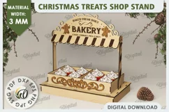 Christmas Treats Shop Stand Laser Cut. Christmas Decor SVG Product Image 1