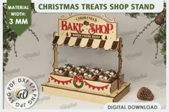 Christmas Treats Shop Stand Laser Cut. Christmas Decor SVG Product Image 1