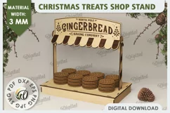Christmas Treats Shop Stand Laser Cut. Christmas Decor SVG Product Image 1