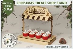 Christmas Treats Shop Stand Laser Cut. Christmas Decor SVG Product Image 1