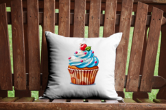 Christmas Cupcakes Clipart Bundle | 10 Holiday Watercolors Product Image 9