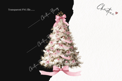 Coquette Christmas Tree Clipart | Pink Christmas PNG Product Image 2