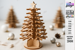 Christmas Tree Laser Cut SVG | Christmas Tree SVG Design Product Image 3