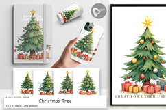Christmas Tree Digital Paper Product Image 1