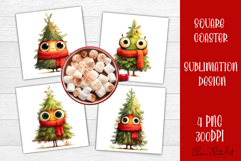 Christmas tree Sublimation Coaster Design Product Image 1