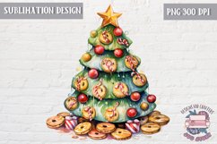 Christmas Tree with sweets Sublimation PNG winter Decor Product Image 1