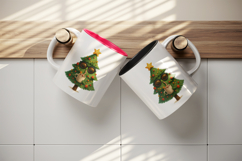 Christmas tree tumbler, mug wrap, clipart sublimation png Product Image 3