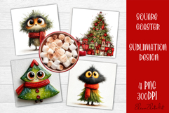 Christmas tree Sublimation Coaster Design Product Image 1