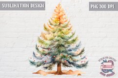 Christmas Tree Gold Sublimation PNG winter Decor Product Image 1