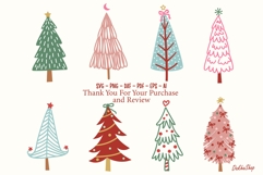 Hand Drawn Christmas Tree SVG, Merry Christmas SVG, PNG Product Image 12