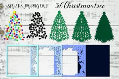 3d santa svg. Layered Chtistmas paper cut file. Product Image 2