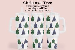christmas tree 40oz quencher tumbler sublimation full wrap high resolution transparant background