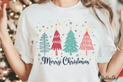 Christmas Trees PNG Design Merry Chistmas PNG Sublimation. Product Image 1