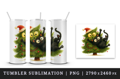 Christmas tree tumbler, mug wrap, clipart sublimation png Product Image 4