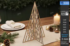 Wooden Christmas Tree Laser Cut | Tabletop Christmas Decor Product Image 1