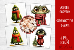 Christmas tree Sublimation Coaster Design Product Image 1