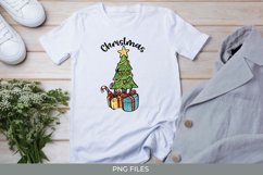Christmas Tree and Gift Box Watercolor Sublimation Product Image 1