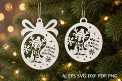 Christmas tree ornaments SVG / Cut file Product Image 1