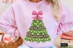 Coquette Bow Christmas Tree PNG Product Image 10