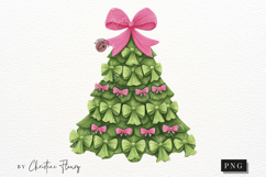 Coquette Bow Christmas Tree PNG Product Image 4