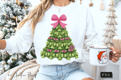 Coquette Bow Christmas Tree PNG Product Image 5
