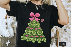 Coquette Bow Christmas Tree PNG Product Image 6