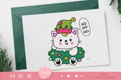 Christmas cat clipart kawaii animals xmas tree festival png Product Image 4