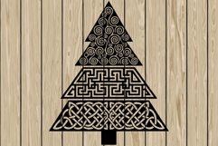 Christmas tree celtic stencil silhouette SVG Product Image 1