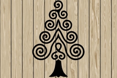 Christmas tree celtic stencil silhouette SVG Product Image 1