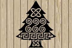 Christmas tree celtic stencil silhouette SVG Product Image 1