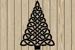 Christmas tree celtic stencil silhouette SVG Product Image 1