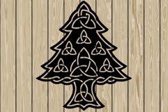 Christmas tree celtic stencil silhouette SVG Product Image 1