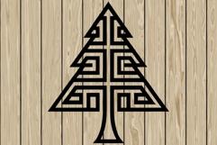 Christmas tree celtic stencil silhouette SVG Product Image 1