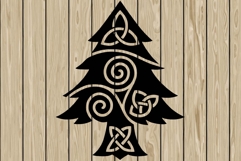 Christmas tree celtic stencil silhouette SVG Product Image 1