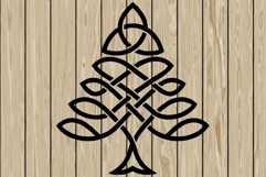 Christmas tree celtic stencil silhouette SVG Product Image 1