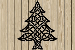 Christmas tree celtic stencil silhouette SVG Product Image 1