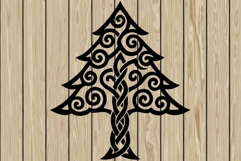Christmas tree celtic stencil silhouette SVG Product Image 1