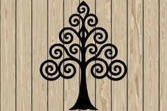 Christmas tree celtic stencil silhouette SVG Product Image 1
