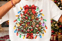 Christmas Tree Christmas Lights Vintage Bow & Gingerbread Ho Product Image 3