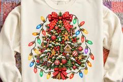 Christmas Tree Christmas Lights Vintage Bow & Gingerbread Ho Product Image 4