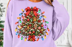 Christmas Tree Christmas Lights Vintage Bow & Gingerbread Ho Product Image 5